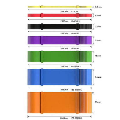 Heavy Duty Resistance Band Set Latex Elastic Bands for Pilates Workout Fitness Pull up Assist Training Body Shape Exercise