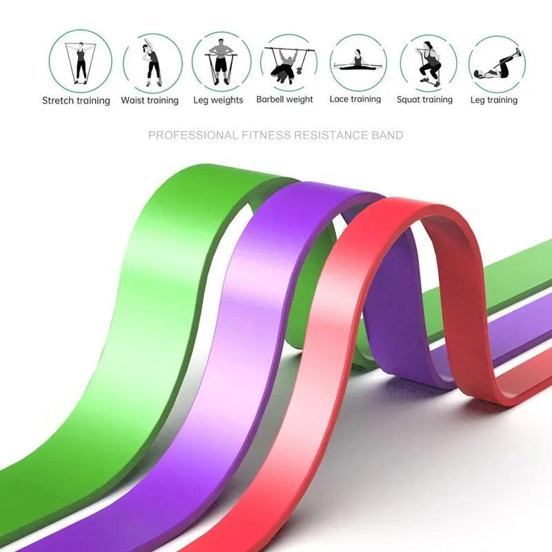 Heavy Duty Resistance Band Set Latex Elastic Bands for Pilates Workout Fitness Pull up Assist Training Body Shape Exercise