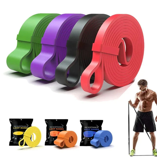 Heavy Duty Resistance Band Set Latex Elastic Bands for Pilates Workout Fitness Pull up Assist Training Body Shape Exercise